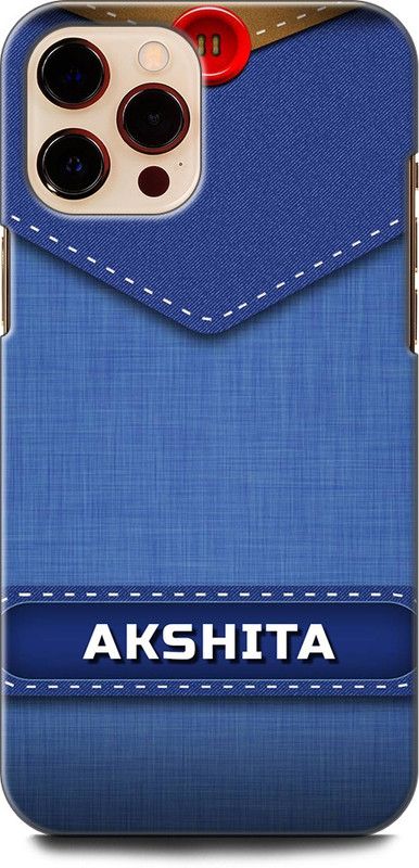 WallCraft Back Cover for APPLE iPhone 12 Pro AKSHITA NAME, A, LETTER, BLUE, JEANS, ALPHABET, DESIGN  (Multicolor, Dual Protection, Pack of: 1)
