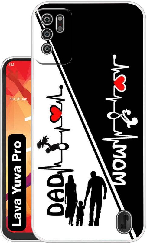 Case Club Back Cover for Lava Yuva Pro  (Black, White, Grip Case, Silicon, Pack of: 1)
