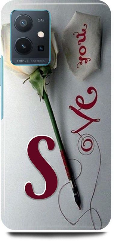 play fast Back Cover for Vivo T1 5G, V2141 S, NAME, LETTER, ALPHABET, LOVE  (Silver, Hard Case, Pack of: 1)