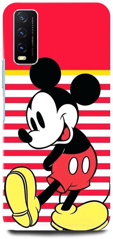 play fast Back Cover for Vivo Y20, V2029 MICKEY, MOUSE, MINNIE, MOUSE, DOLL, TEDDY, LOVE  (Red, Hard Case, Pack of: 1)