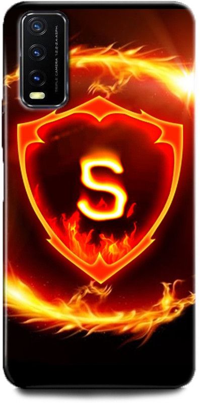 INDICRAFT Back Cover for Vivo Y12G, V2068 S, S LETTER, FIRE, S NAME, S ALPHABET  (Multicolor, Dual Protection, Pack of: 1)