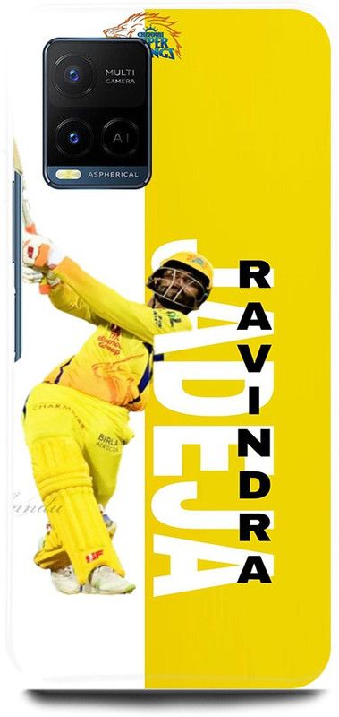 play fast Back Cover for Vivo Y33s, V2109 RAVINDRA, JADEJA, INDIAN, PLAYER, CSK  (Yellow, Hard Case, Pack of: 1)