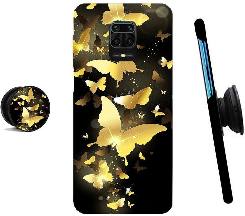 MY SWAG Back Cover for Redmi Note 10 Lite, Xiaomi Redmi Note 10 Lite  (Black, Gold, Cases with Holder)