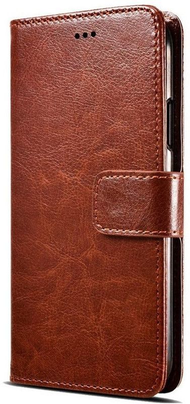 FITSMART Flip Cover for Realme 5 Pro  (Brown, Dual Protection, Pack of: 1)
