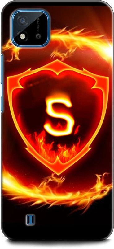 INDICRAFT Back Cover for Realme C11 2021, RMX3231 S, S LETTER, FIRE, S NAME, S ALPHABET  (Multicolor, Dual Protection, Pack of: 1)