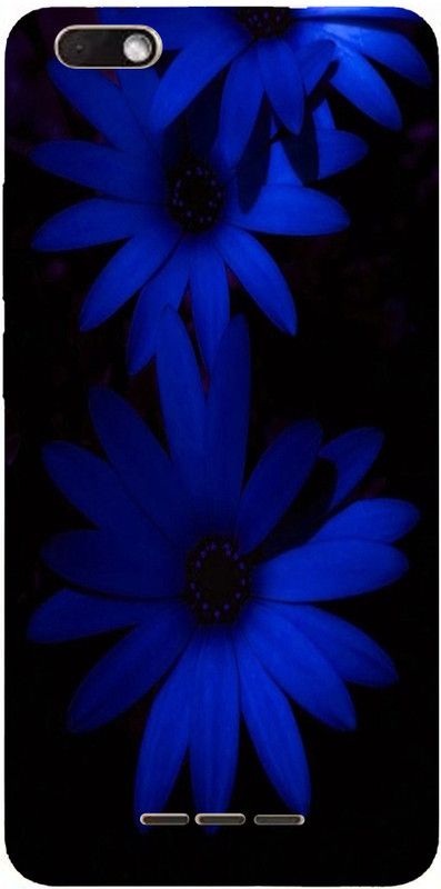 Yuphoria Back Cover for Lava Z60s  (Black, Blue, Grip Case, Silicon)