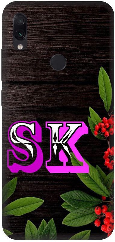 SSMORYA Back Cover for Mi Redmi Note 7, Note 7 Pro SK Pink Alphabet Printed Back Cover  (Multicolor, Waterproof, Pack of: 1)