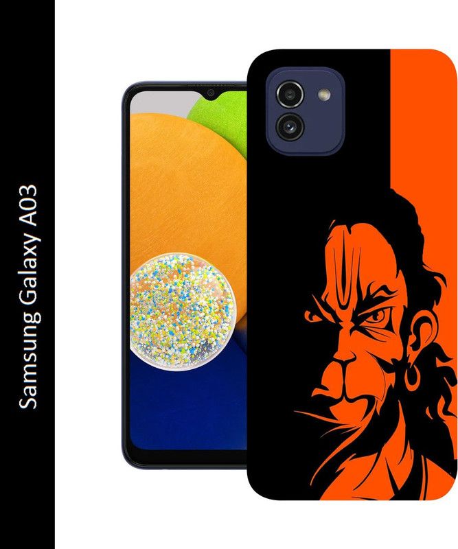 Anami Back Cover for Samsung Galaxy A03  (Black, Orange, Grip Case, Silicon, Pack of: 1)