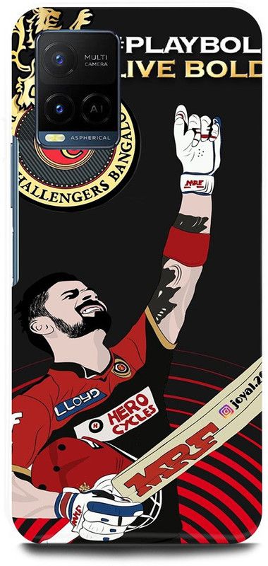 JUGGA Back Cover for Vivo Y33T, V2146, VIRAT, KOHLI, INDIAN, PLAYER, RCB  (Red, Hard Case, Pack of: 1)
