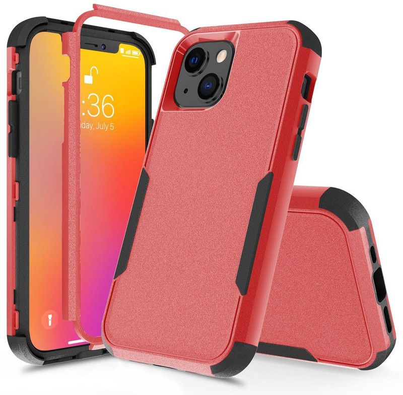 TURTLE Back Cover for Apple iPhone 13  (Red, Dual Protection, Pack of: 1)