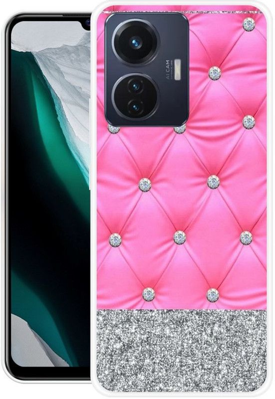 PAEDICON Back Cover for Vivo T1 44W  (Grey, Pink, Grip Case, Silicon)