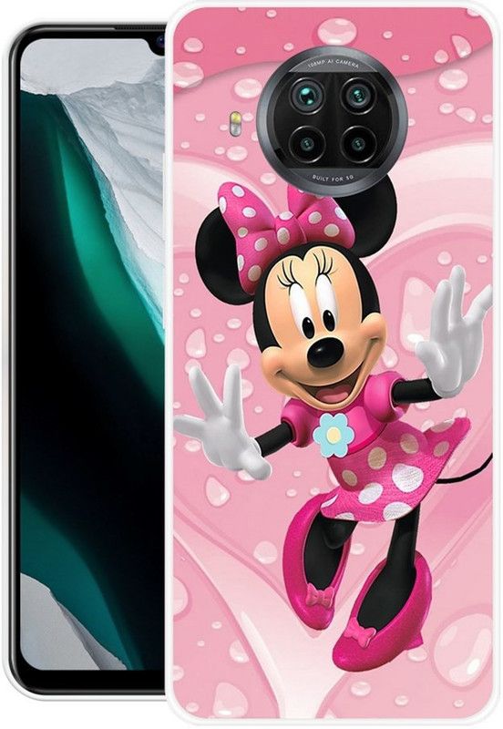 BLUEBUG Back Cover for Mi 10i  (Pink, Black, Grip Case, Silicon, Pack of: 1)