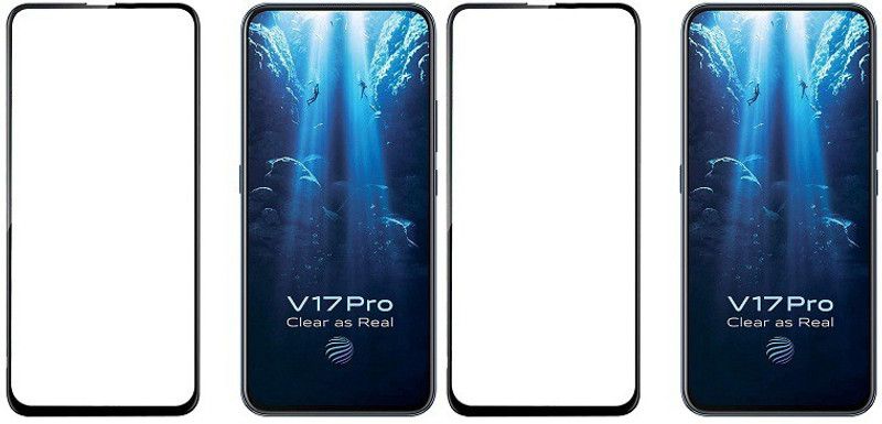 HOBBYTRONICS Edge To Edge Tempered Glass for Vivo V17 Pro, Vivo V17, Vivo V19  (Pack of 2)
