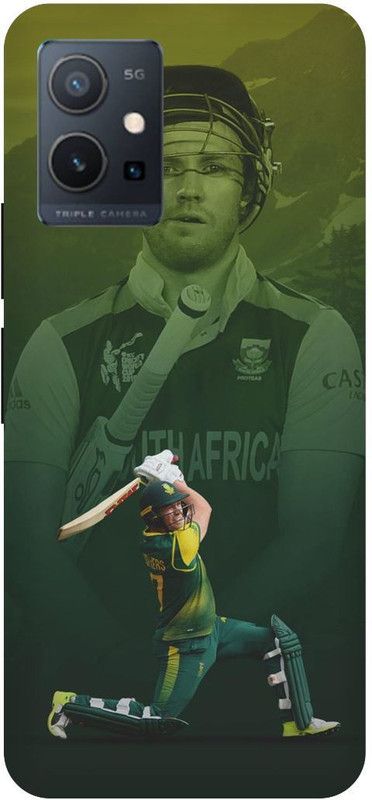 THE NARAYANA COLLECTIONS Back Cover for VIVO T1 5G-V2141-AB,DE,VILLIERS,VIRAT,KOHLI,RCB  (Multicolor, Hard Case, Pack of: 1)