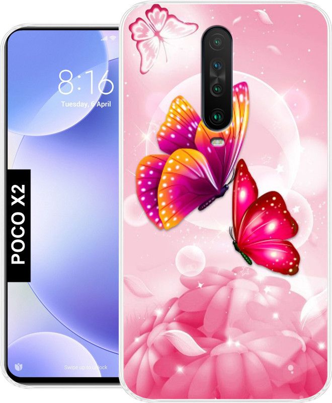 Tokito Back Cover for Poco X2 Cases & Cover  (Multicolor, Grip Case, Silicon, Pack of: 1)