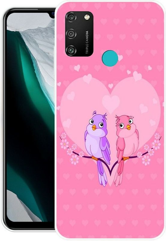 SIMAWAT Back Cover for Honor 9A  (Multicolor, Grip Case, Silicon)