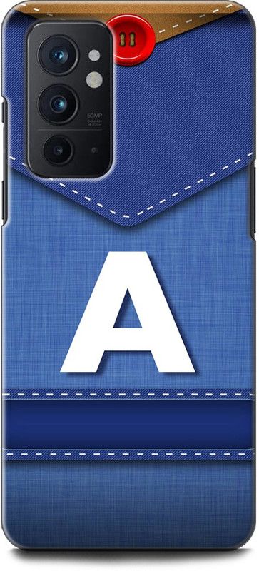 WallCraft Back Cover for OnePlus 9RT 5G A, A LETTER, A NAME, BLUE, JEANS, A ALPHABET, ALPHABET  (Multicolor, Dual Protection, Pack of: 1)