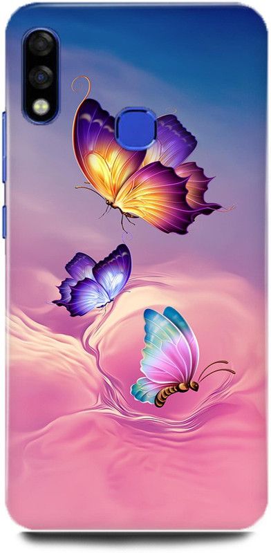 FRONK Back Cover for Infinix Hot 7 Pro, BUTTER, FLY, PINK, NATURE, FLOWERS  (Pink, Hard Case, Pack of: 1)