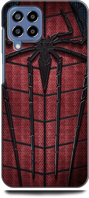 WallCraft Back Cover for SAMSUNG Galaxy M53 5G SPIDERMAN, LOGO, AVENGER, MARVEL, SUPERHERO  (Multicolor, Dual Protection, Pack of: 1)