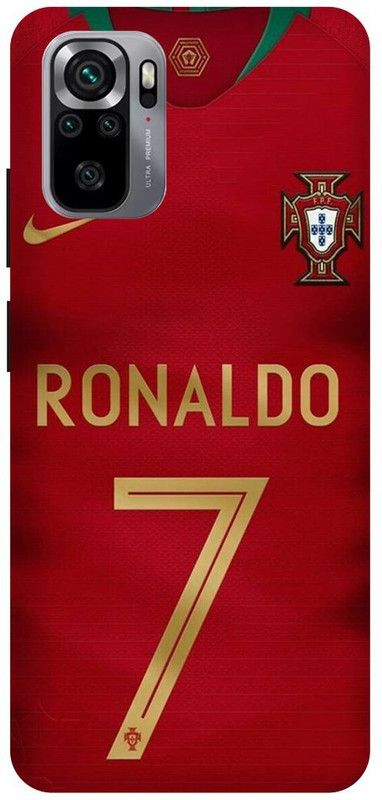 DIKRO Back Cover for REDMI Note 10, CRISTIANO, RONALDO, FOOTBALL, PLAYER, JUVENTUS  (Red, Hard Case, Pack of: 1)