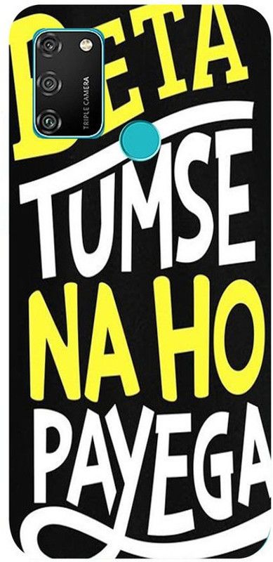 Skyhawk Back Cover for honor 9A Beta Tumse Na Ho payega  (Multicolor, Waterproof, Silicon, Pack of: 1)