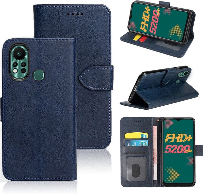 SMARTPOCKET Back Cover for Infinix Hot 11s  (Blue, Dual Protection, Pack of: 1)
