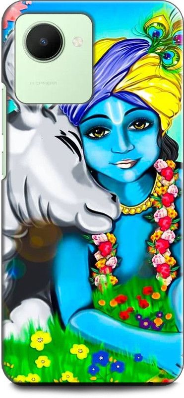 WallCraft Back Cover for Realme C30, RMX3581 KRISHNA, LORD KRISHNA, FLUTE, COLOURFULL, GOD  (Multicolor, Dual Protection, Pack of: 1)
