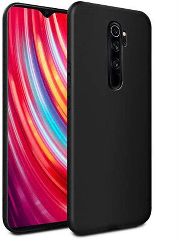 Stunny Back Cover for Redmi Note 8 pro, Plain, Case, Cover  (Black, Camera Bump Protector, Silicon, Pack of: 1)
