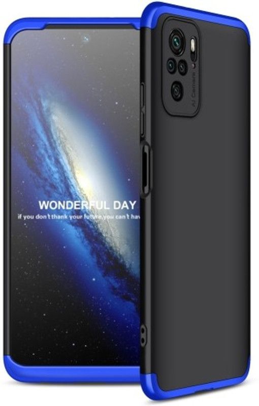 Cermarise Front & Back Case for Xiaomi Redmi Note 10  (Blue, Dual Protection, Pack of: 1)