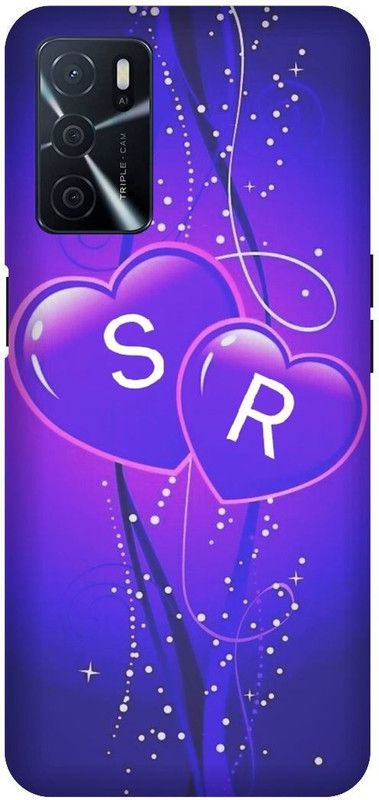 VS PRINT LINK Back Cover for OPPO A16 \ CPH2269 \ SR, S LOVES R, SR NAME, SR Love Printed  (Purple, Hard Case, Pack of: 1)