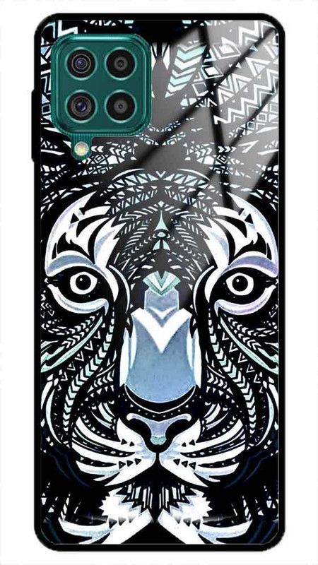 NDCOM Back Cover for Samsung Galaxy F62 Animal Printed Glass Case  (Multicolor, Grip Case, Pack of: 1)