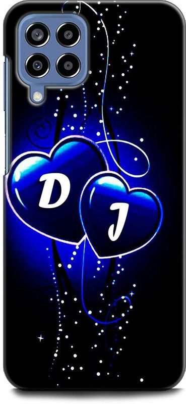 WallCraft Back Cover for SAMSUNG Galaxy M53 5G D J, D LOVES J, NAME, ALPHABET, DJ LOVE, HART, BLUE  (Multicolor, Dual Protection, Pack of: 1)