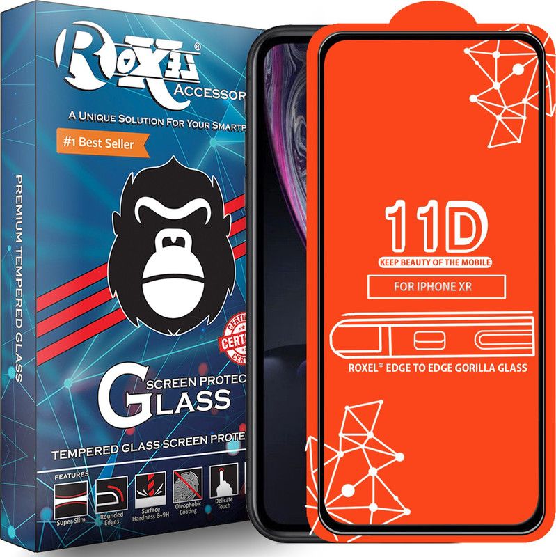 Roxel Edge To Edge Tempered Glass for Apple iPhone XR  (Pack of 1)