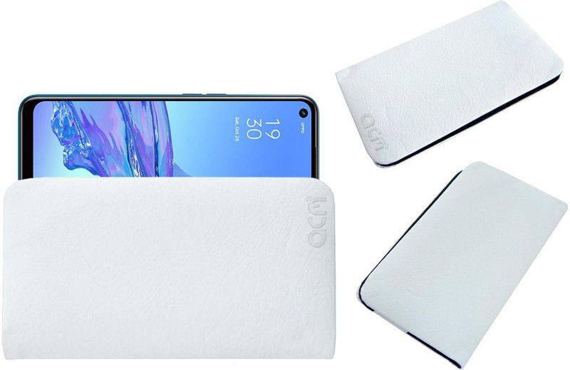 ACM Pouch for Oppo A53S  (White, Cases with Holder, Pack of: 1)