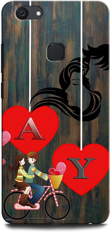 ORBIQE Back Cover for VIVO V7 1718 AY, A LOVE Y, Y LOVE A, A LETTER, Y LETTER, AY NAME  (Multicolor, Hard Case, Pack of: 1)