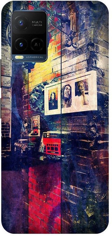 BYXIS Back Cover for Vivo Y21 time, clock, wall, bob marley  (Multicolor, Shock Proof)