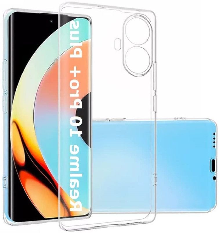 Phone Back Cover Back Cover for Realme 10 Pro Plus 5G  (Transparent, White, Grip Case, Pack of: 1)