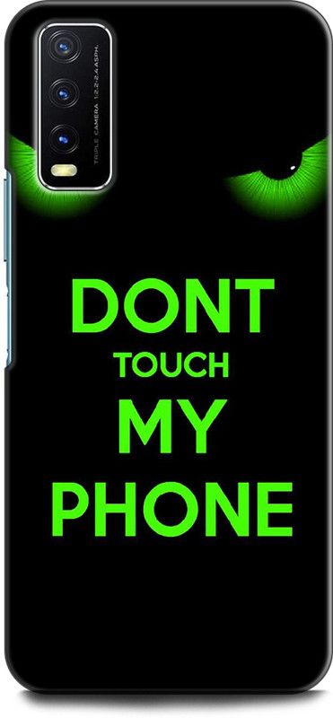 Dronk Back Cover for Vivo Y20, V2029 DON’T, TOUCH, MY, PHONE  (Multicolor, Dual Protection, Pack of: 1)