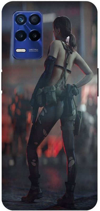Bluvver Back Cover for Realme Narzo 30 5G,RMX3242, Printed Pubg Game Girl Back Cover  (Multicolor, Hard Case, Pack of: 1)