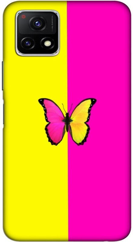 CROKIAN Back Cover for Vivo Y72 5G  (Pink, Yellow, Hard Case, Pack of: 1)