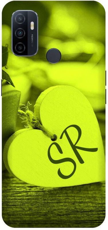 PHONE WALEY.COM Back Cover for OPPO A33 (4G) , CPH2137 ,SR, S LOVES, SR NAME, SR Love Printed  (Yellow, Hard Case, Pack of: 1)