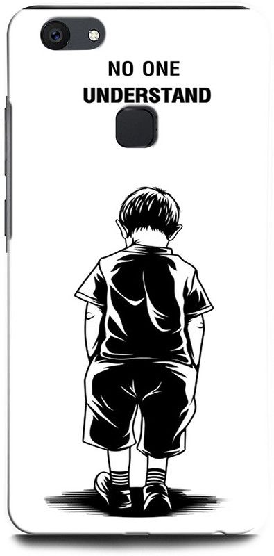 ORBIQE Back Cover for VIVO V7 Plus  (Black, White, Hard Case, Pack of: 1)
