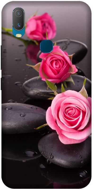 URCHIN Back Cover for Vivo Y15  (Black, Pink, Shock Proof, Pack of: 1)
