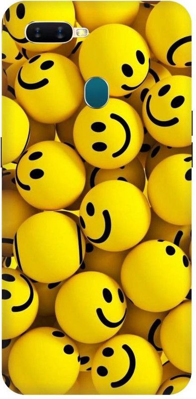 URCHIN Back Cover for Oppo A7 smiley, Emoji, Cute, funny, Smile  (Multicolor, Shock Proof, Pack of: 1)