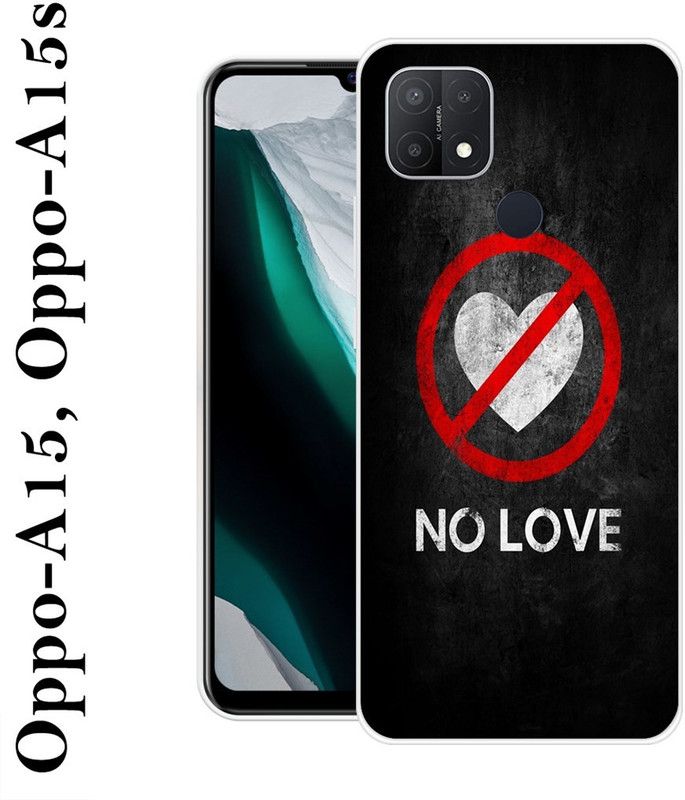 Sswastik Back Cover for Oppo A15  (Black, White, Silicon)