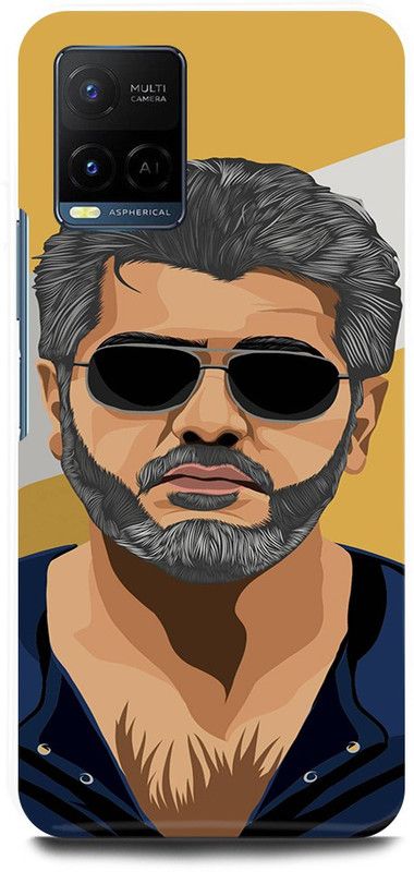 JUGGA Back Cover for Vivo Y21A, V2149, AJITH, KUMAR, SOUTH, ACTOR, HERO  (Yellow, Hard Case, Pack of: 1)