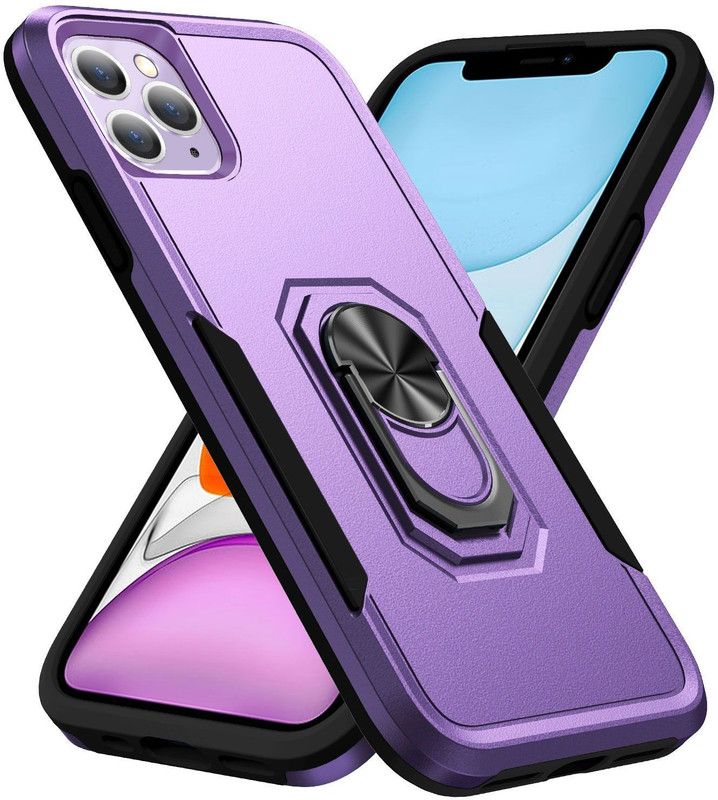 Pure Color Back Cover for Apple iPhone 11 PRO  (Purple, Dual Protection, Pack of: 1)