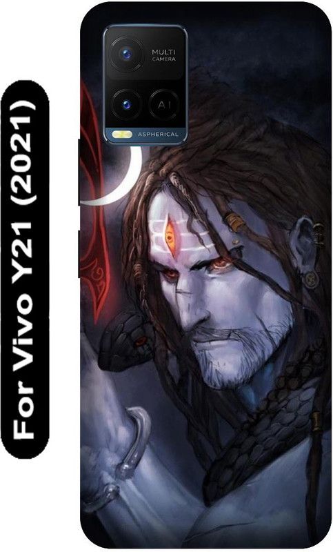 SSMORYA Back Cover for Vivo Y21 2021, Vivo V2111, God Shiva Printed  (Multicolor, Hard Case, Pack of: 1)