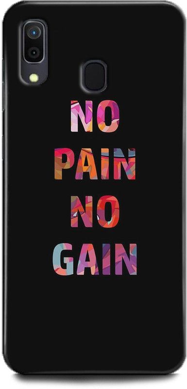 INDICRAFT Back Cover for Samsung Galaxy M10s / No pain no gain, Life qoutes, Motivational, Positive, Energy  (Multicolor, Hard Case, Pack of: 1)