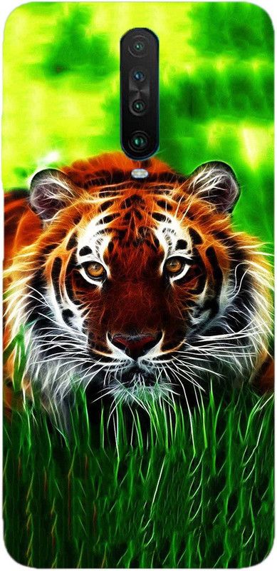 METOO Back Cover for Poco X2, Tiger Design Back Cover Print : 74  (Multicolor, Dual Protection, Silicon, Pack of: 1)
